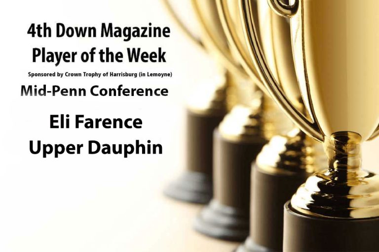 4th Down Magazine Mid-Penn Conference Player of the Week Sponsored by Crown Trophy of Harrisburg: Eli Farence